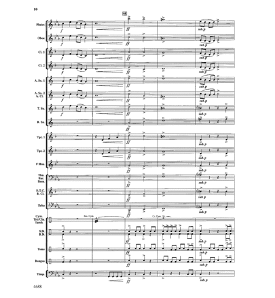 Tribal Drums Concert Band scores gallery preview page 10