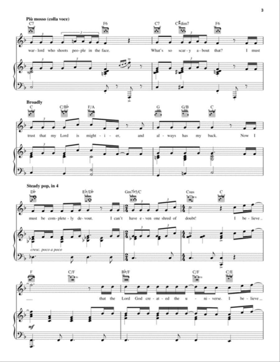 I Believe Piano, Vocal, Guitar scores gallery preview page 3