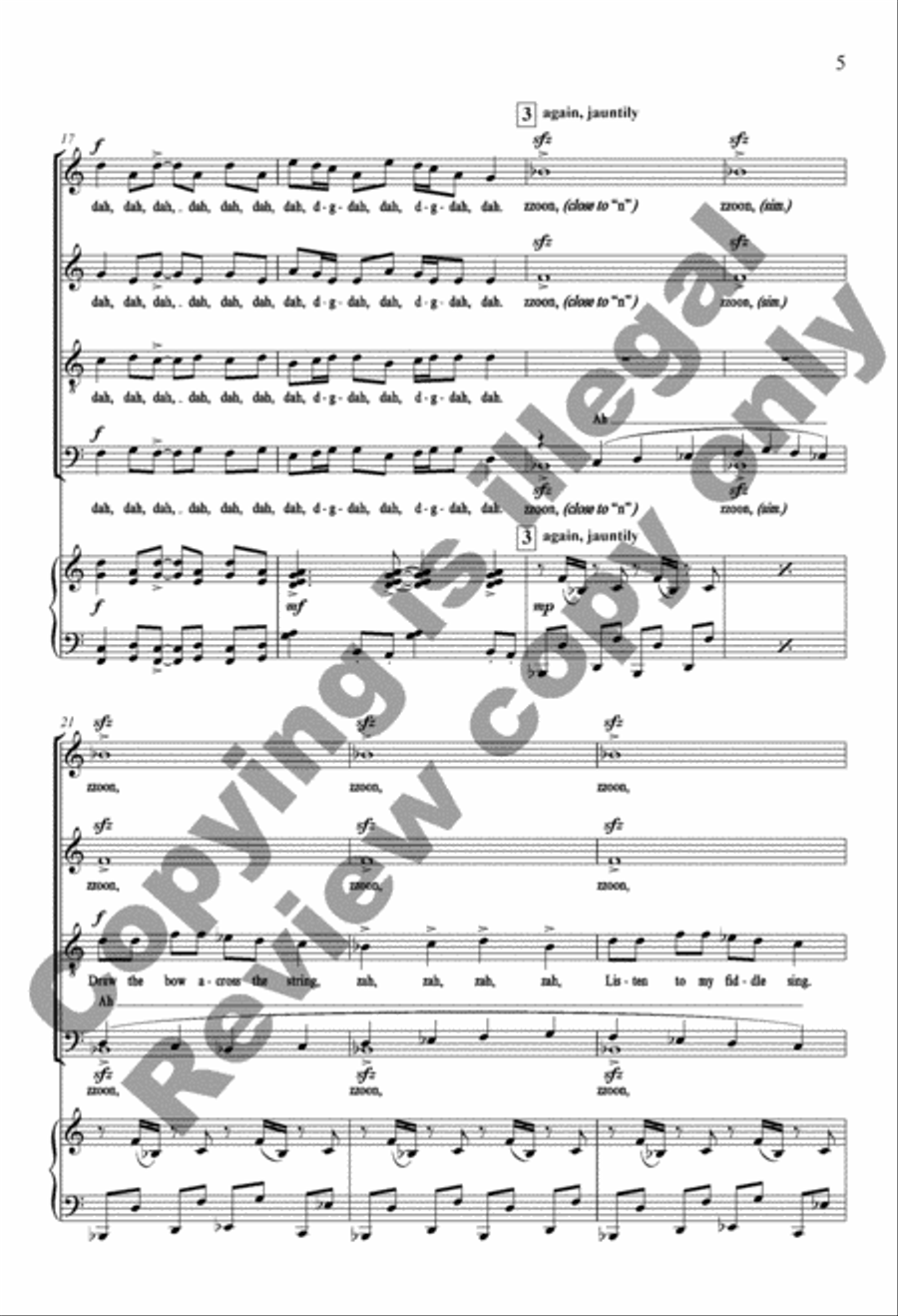 A Hoopla (Choral Score) 4-Part scores gallery preview page 5