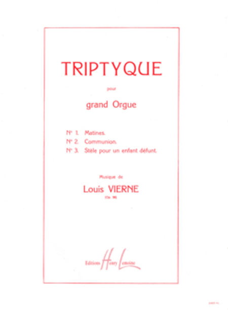 Louis Vierne : Triptyque Op. 58