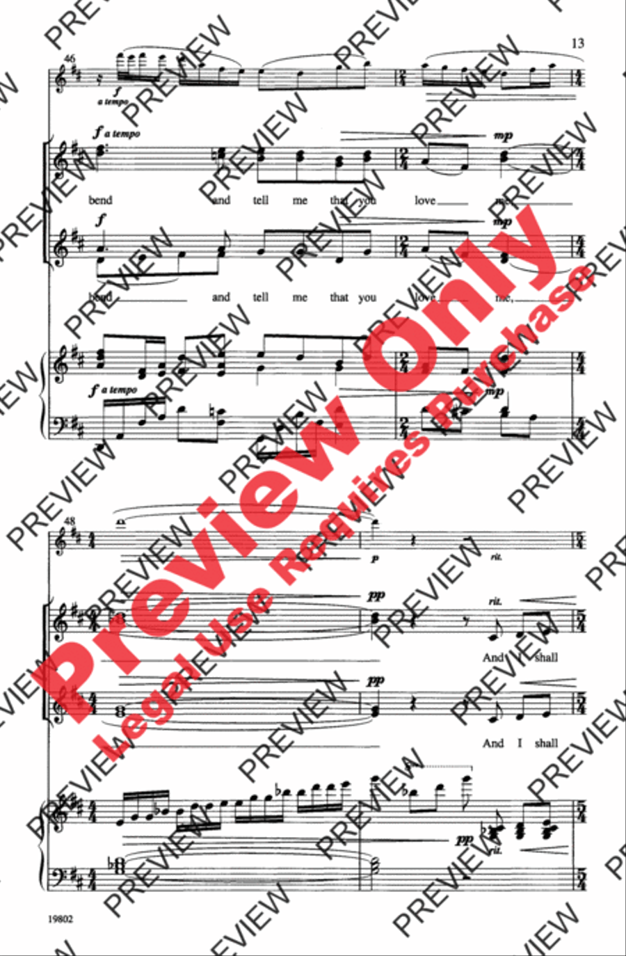 Danny Boy Women's Choir scores gallery preview page 13