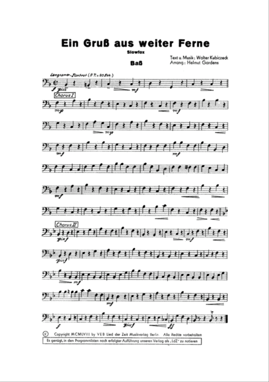 Ein Gruï¬‚ aus weiter Ferne Saxophone scores gallery preview page 2
