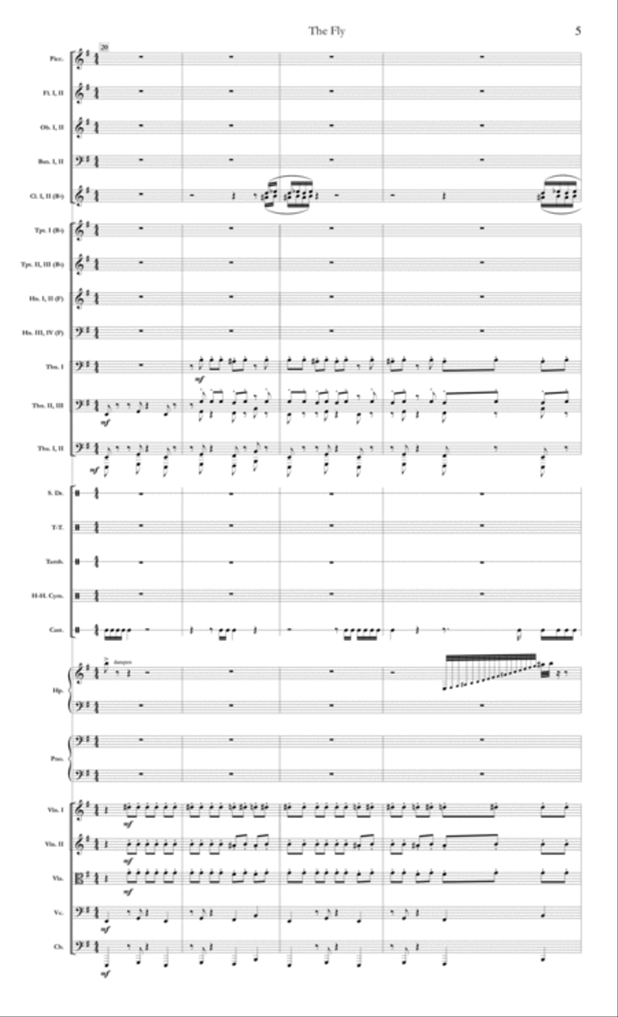 The Fly Full Orchestra scores gallery preview page 5