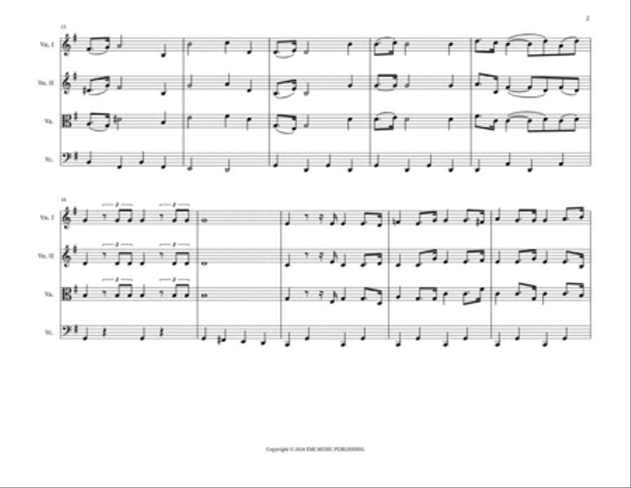 National Anthem Italy (Inno Di Mameli) String Trio scores gallery preview page 2