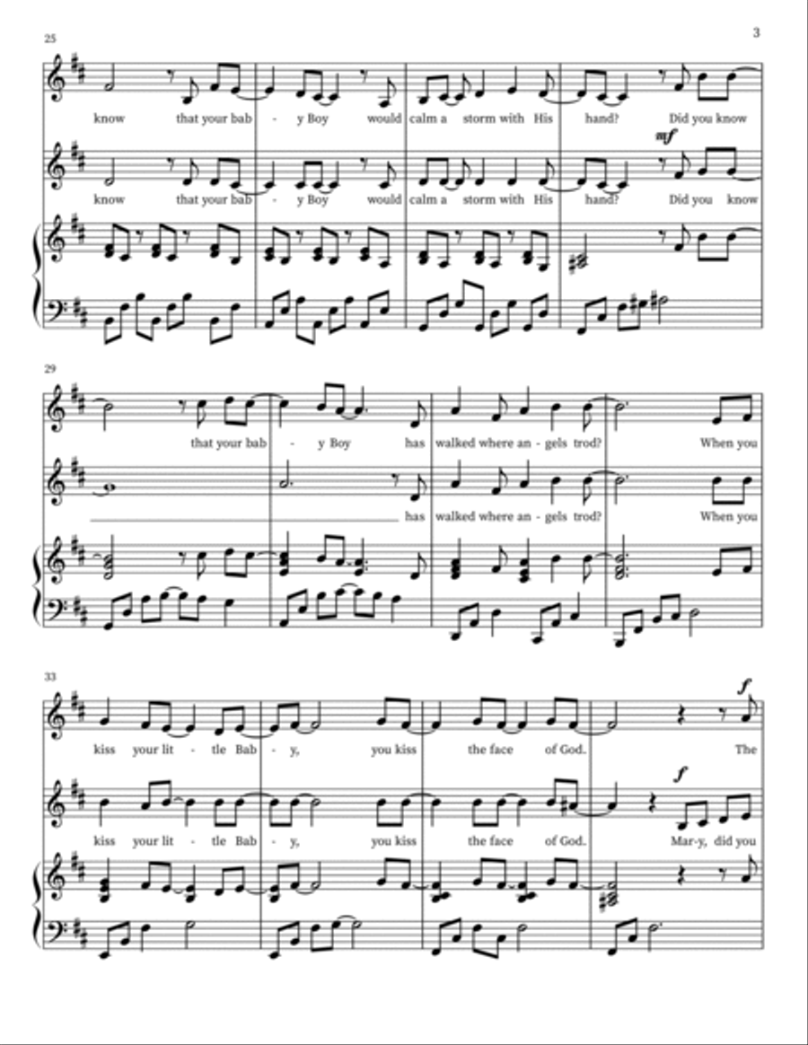 Mary, Did You Know? Piano scores gallery preview page 3