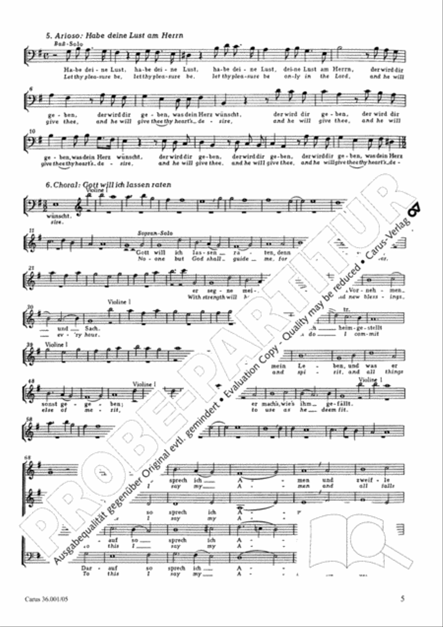 Whatsoe'er ye do, by word of mouth or by action in G Major, BuxWV 4 4-Part scores gallery preview page 6