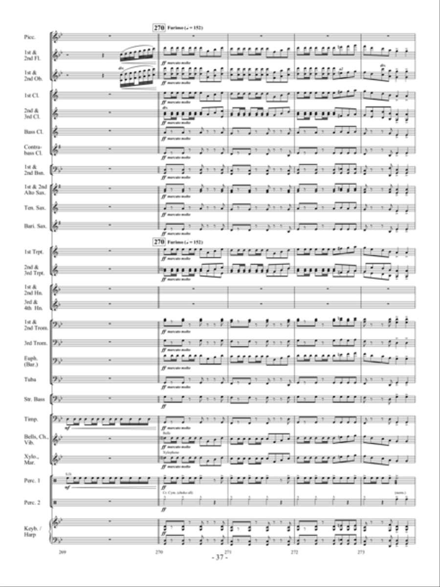 Sea Song Fantasy Sea Song Fantasy Concert Band scores gallery preview page 36