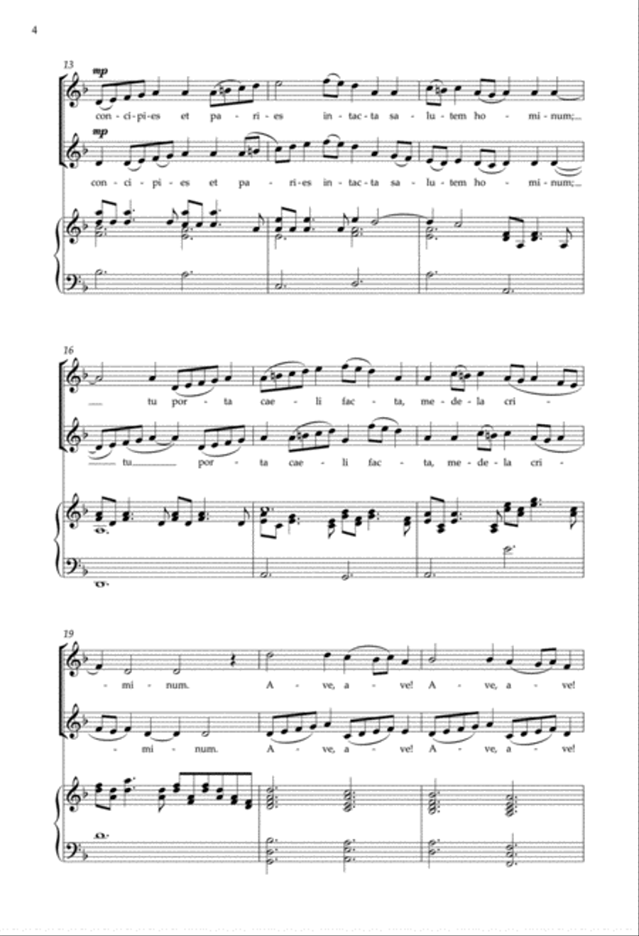 Angelus ad virginem from Enchanted Carols Women's Choir scores gallery preview page 3