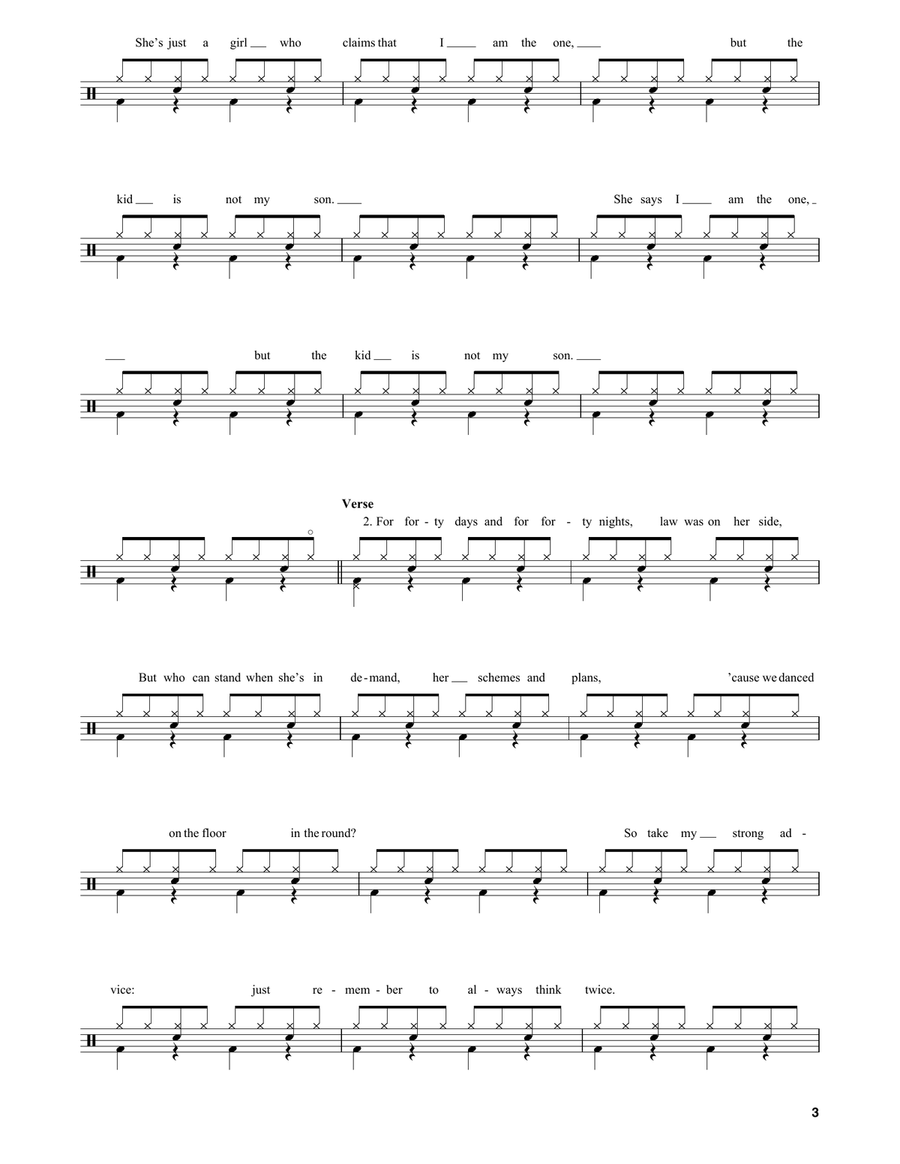 Billie Jean Drum Set scores gallery preview page 3