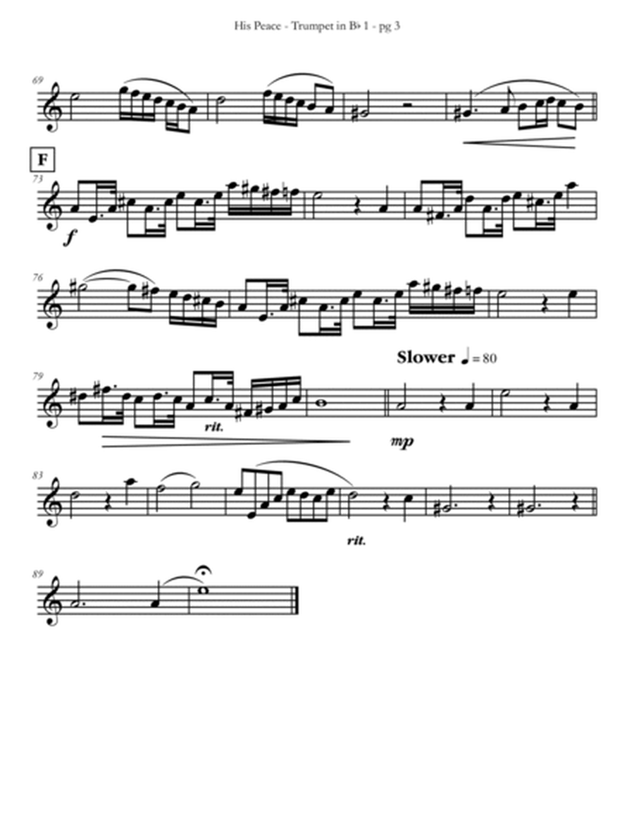 His Peace - Trumpet Quartet image number null