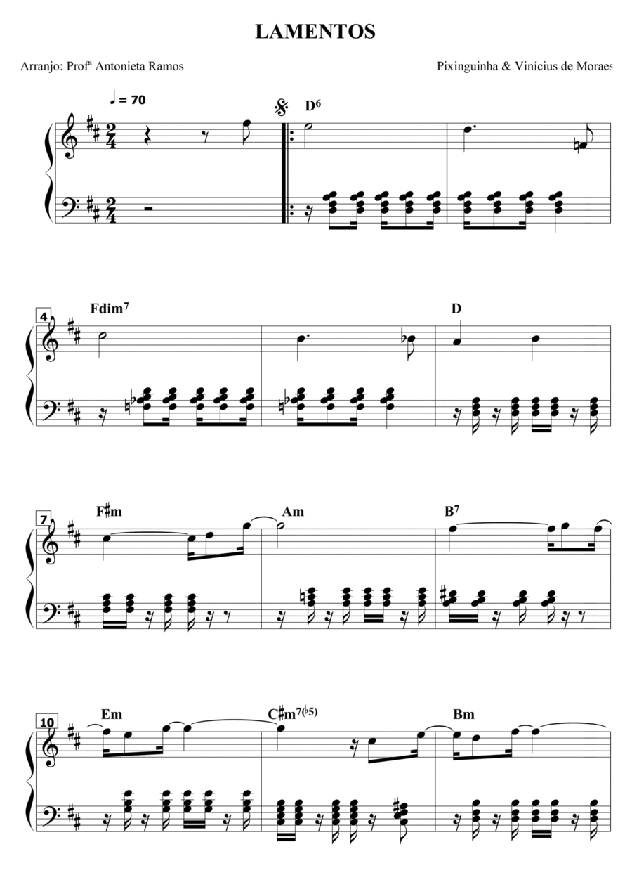 Lamento Piano Solo scores gallery preview page 1