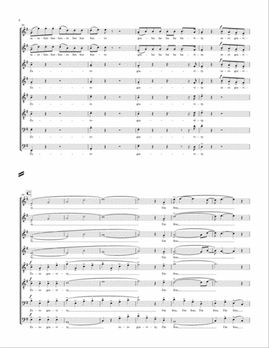 Zero Gravity 4-Part scores gallery preview page 4