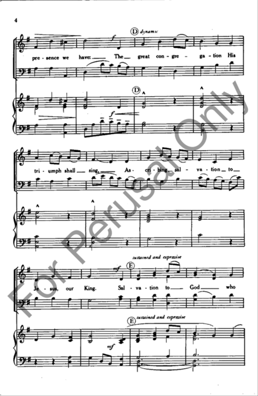 Ye Servants Of God 4-Part scores gallery preview page 4