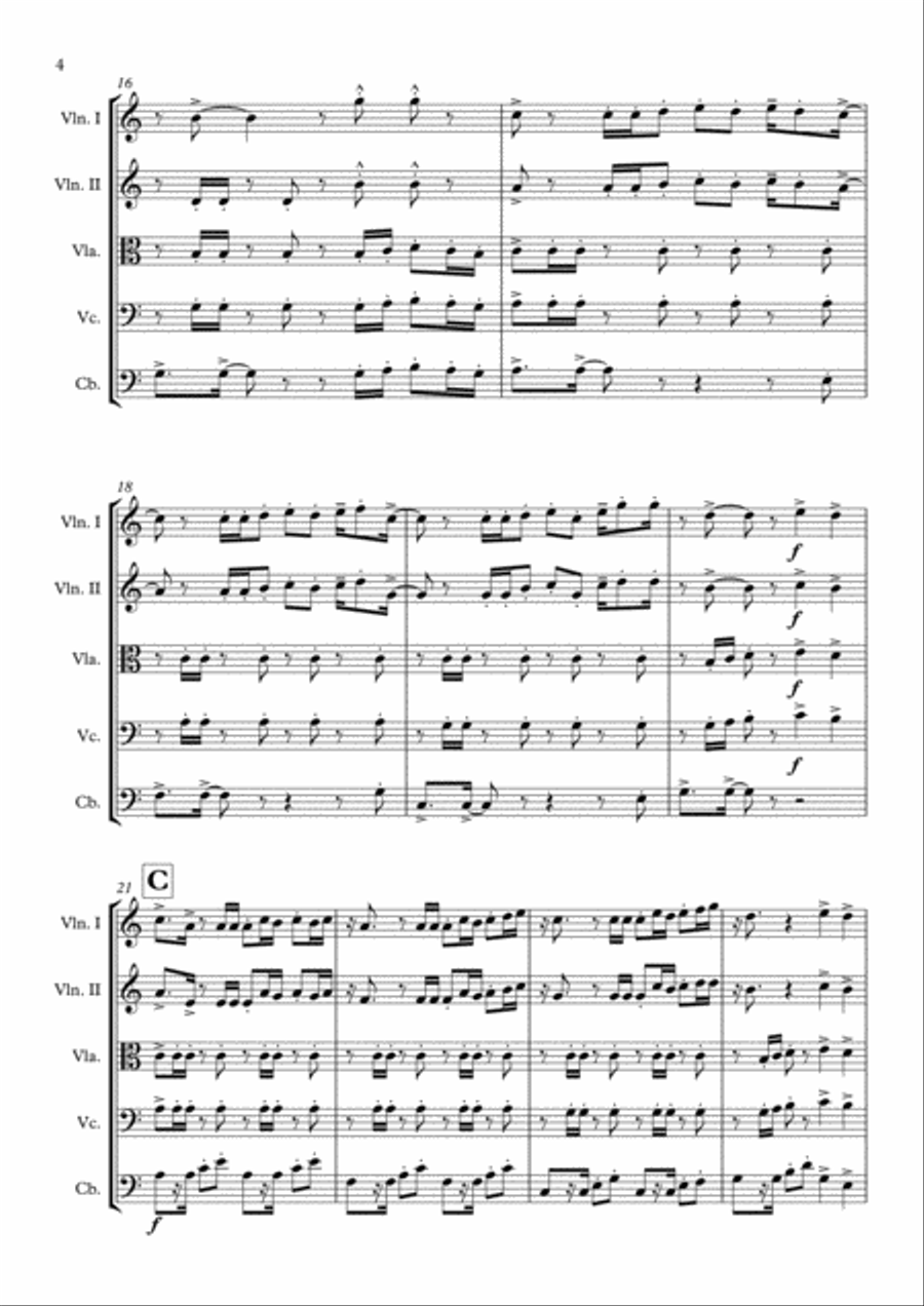 Despacito String Quintet scores gallery preview page 5