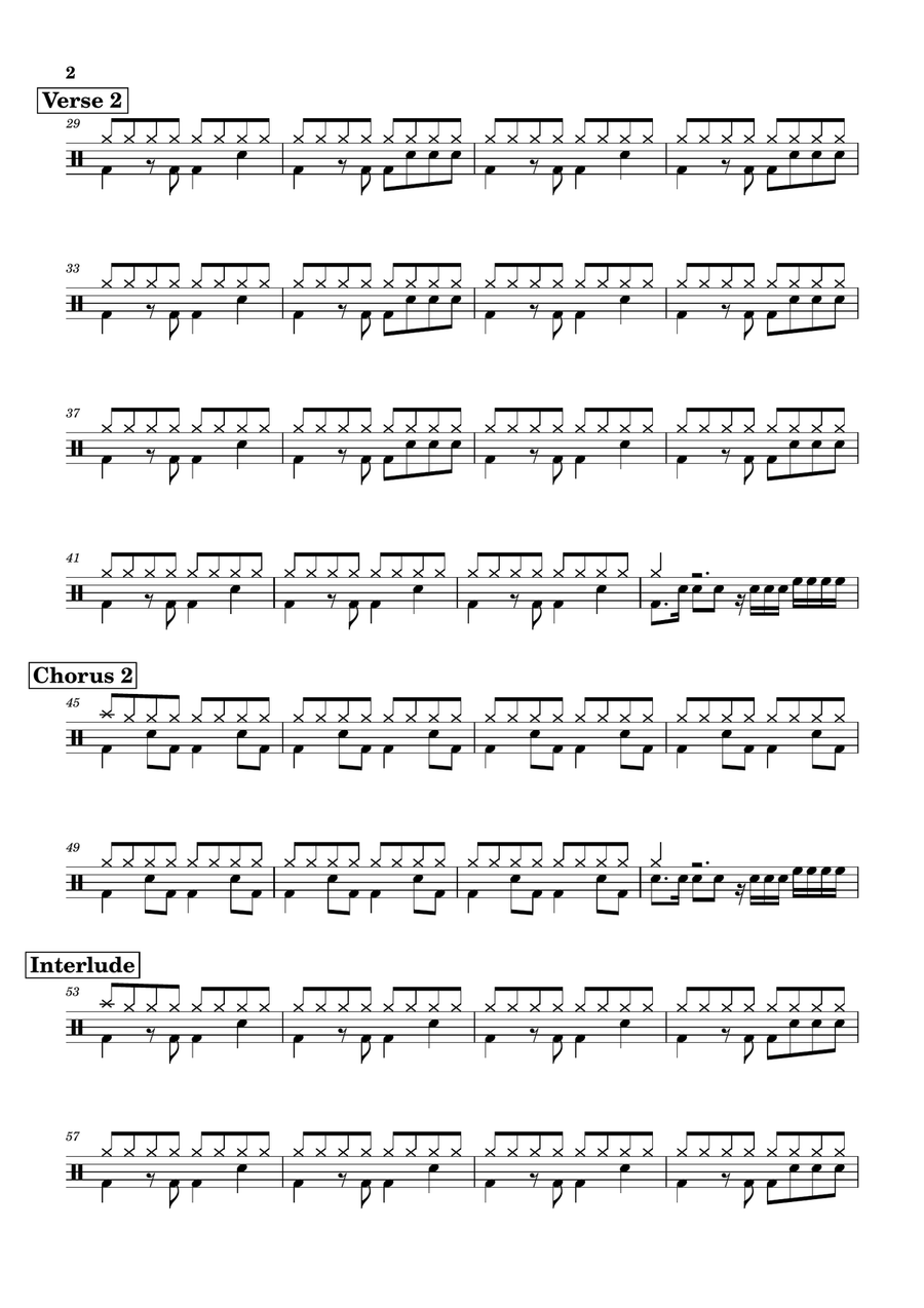 Be My Baby Drum Set scores gallery preview page 2