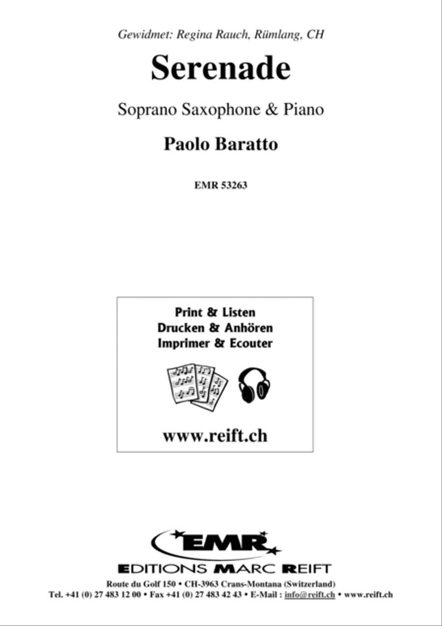 Serenade Serenade Soprano Saxophone scores gallery preview page 1