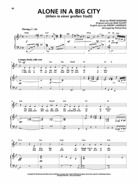 The Franz Waxman Collection by Franz Waxman Piano, Vocal - Sheet Music