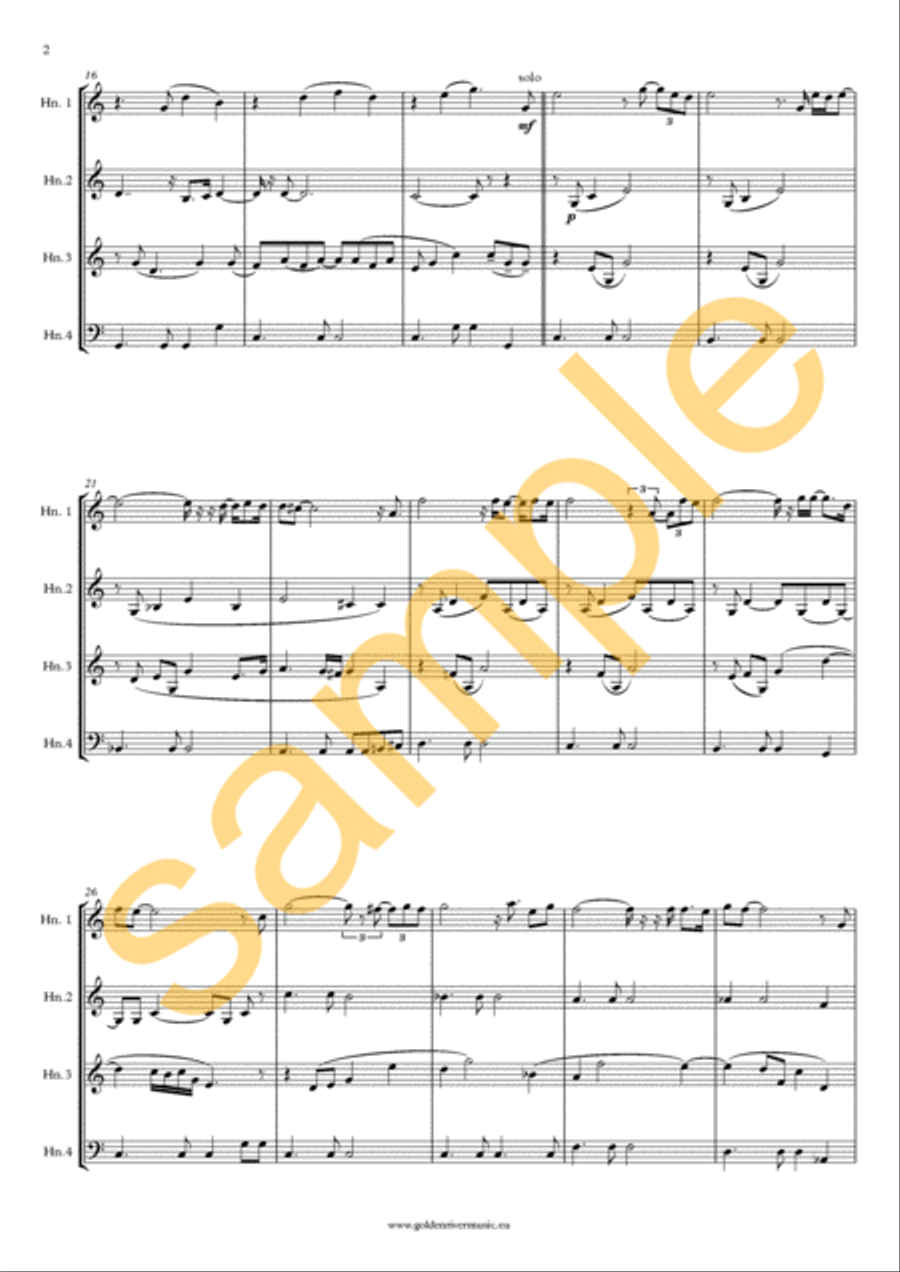 My Way - horn quartet French Horn Quartet scores gallery preview page 3