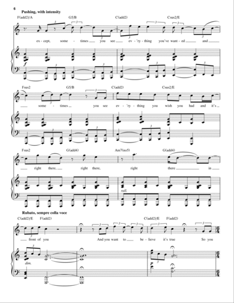 Words Fail (from Dear Evan Hansen) Voice scores gallery preview page 6