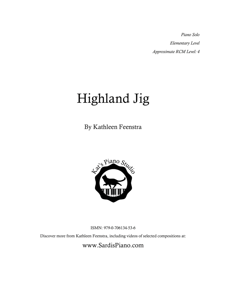 Highland Jig Piano Solo scores gallery preview page 1