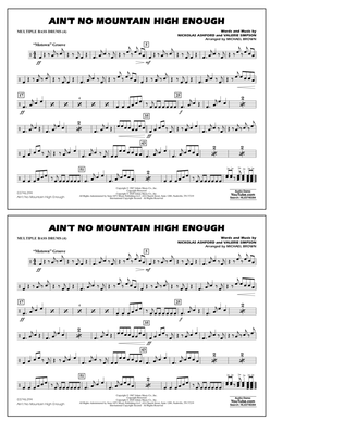 Ain't No Mountain High Enough (arr. Michael Brown) - Multiple Bass Drums