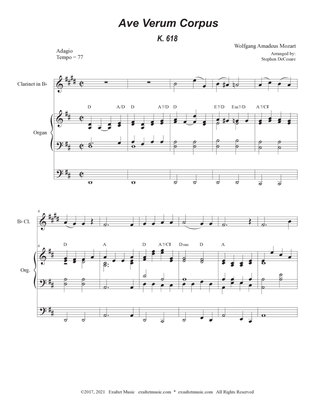 Ave Verum Corpus (Bb-Clarinet solo - Organ Accompaniment)