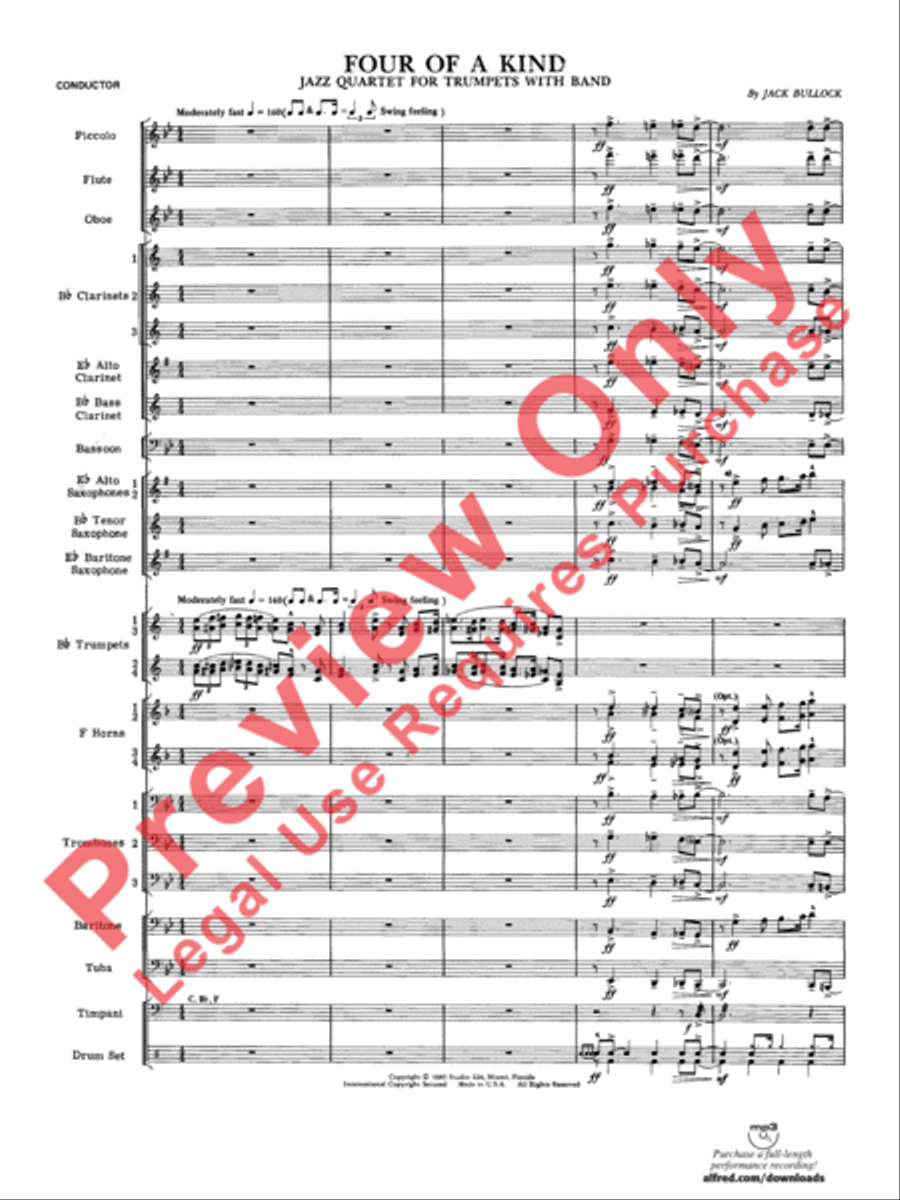 Four of a Kind Four of a Kind Concert Band scores gallery preview page 4