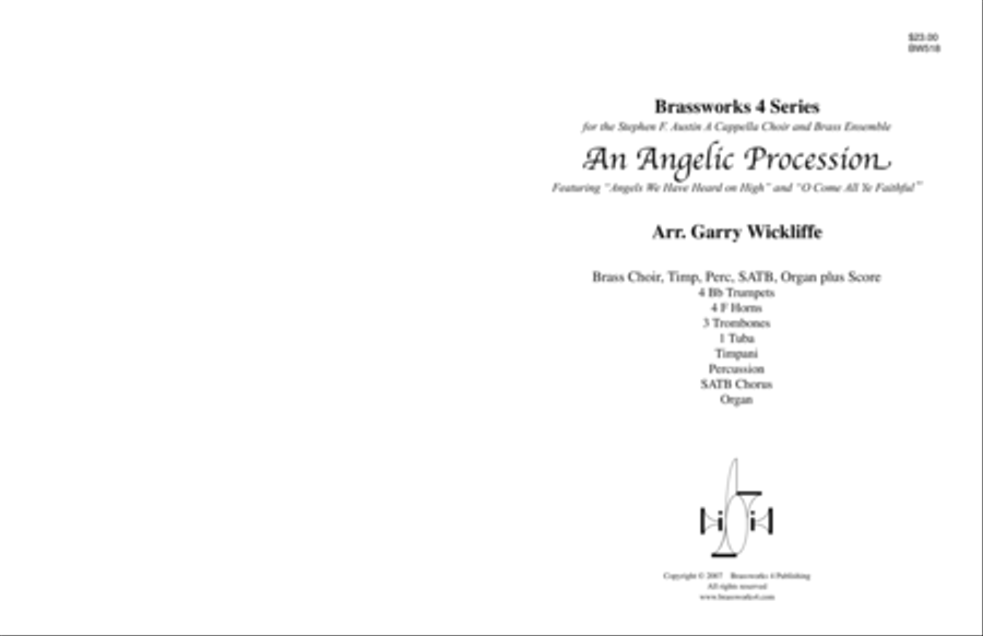An Angelic Procession 4-Part scores gallery preview page 1