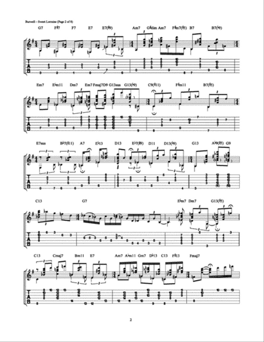 Sweet Lorraine Sweet Lorraine Electric Guitar scores gallery preview page 2