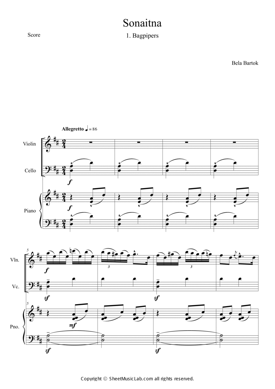 Sonatina I. Bagpipers