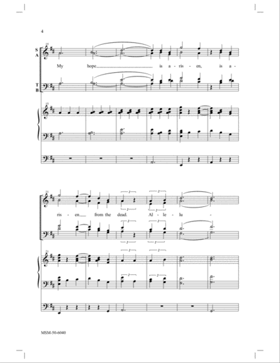 My Hope Is Arisen 4-Part scores gallery preview page 3