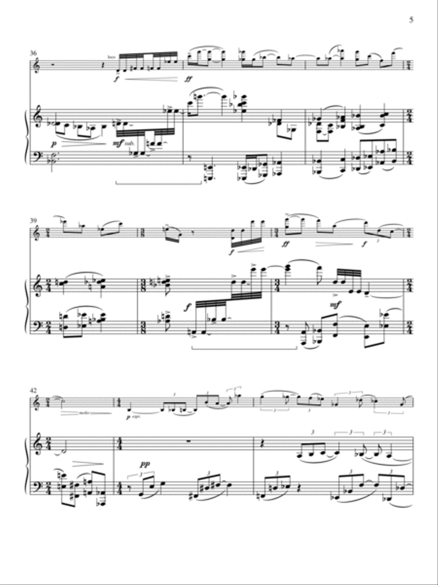 Elegy: Largo from Violin Concerto Violin Solo scores gallery preview page 4