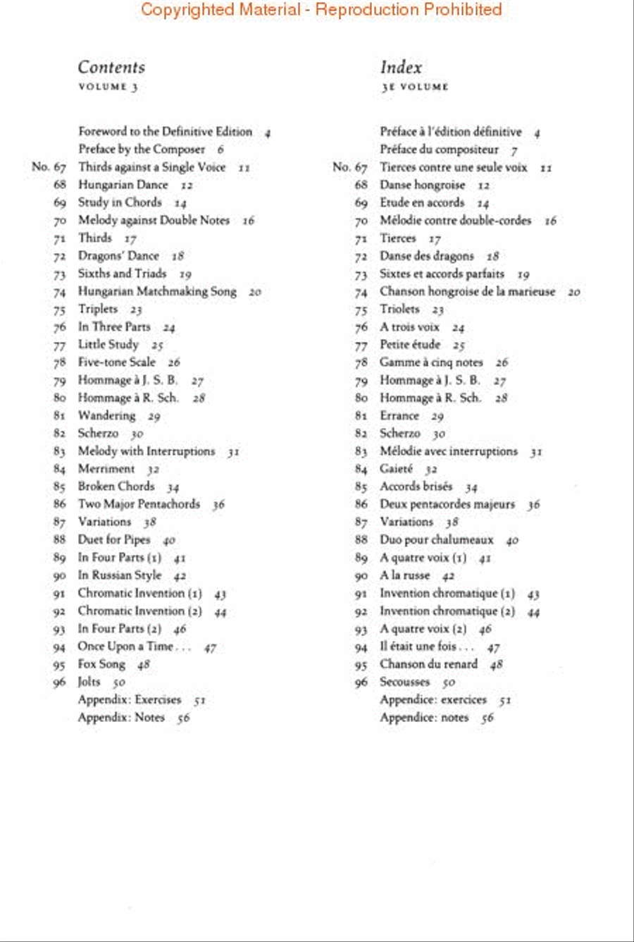 Mikrokosmos Volume 3 (Pink) Piano Method scores gallery preview page 2