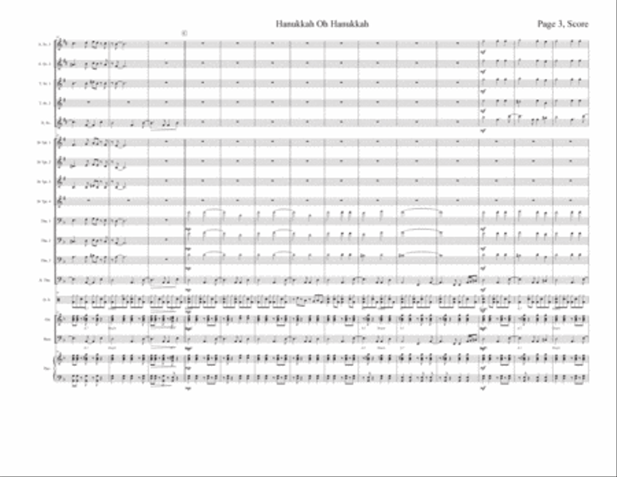 Hanukkah Oh Hanukkah Jazz Ensemble scores gallery preview page 3