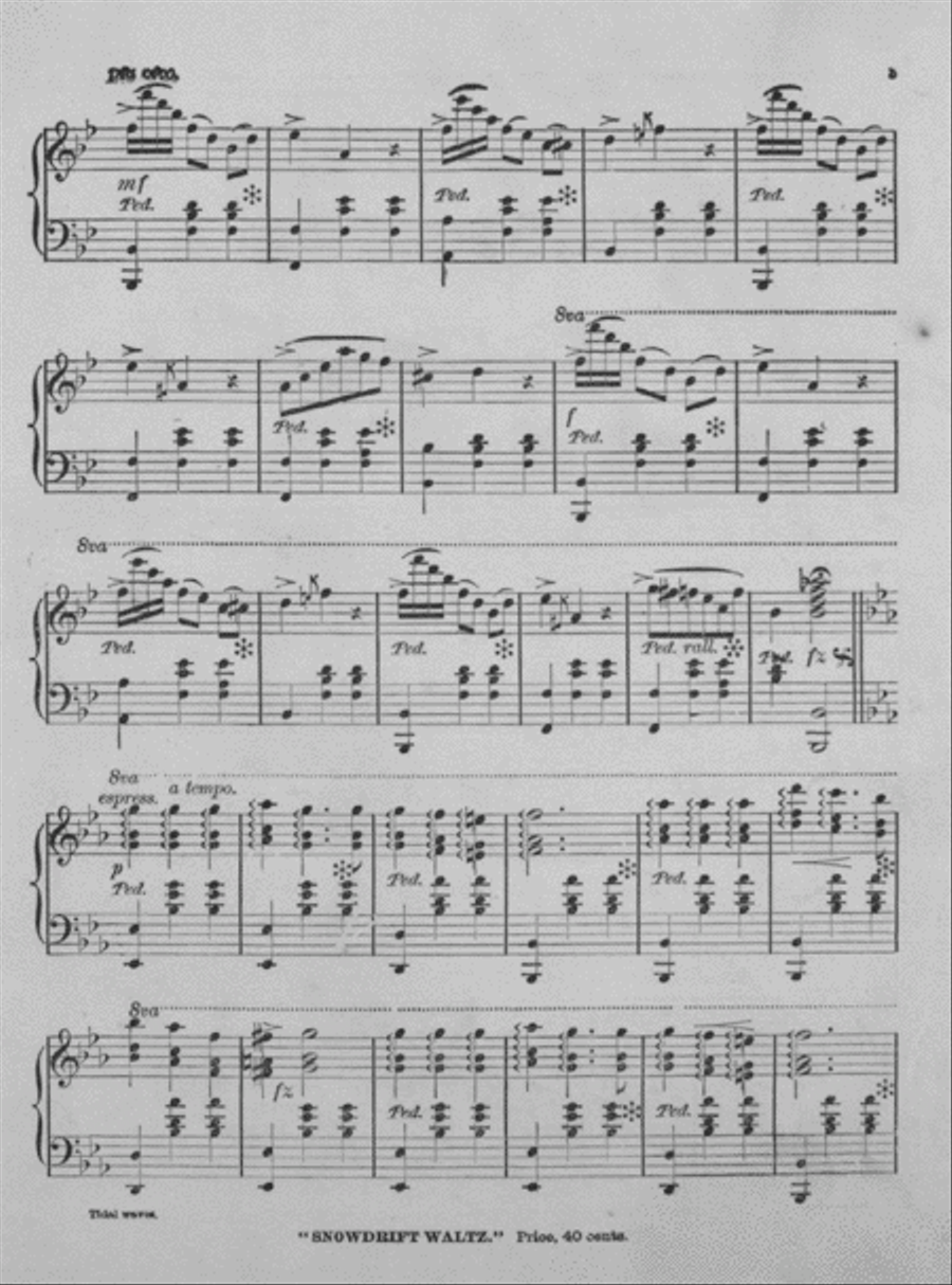Two Gems For Piano. Tidal Waves. Morceau Elegante Piano Solo scores gallery preview page 3