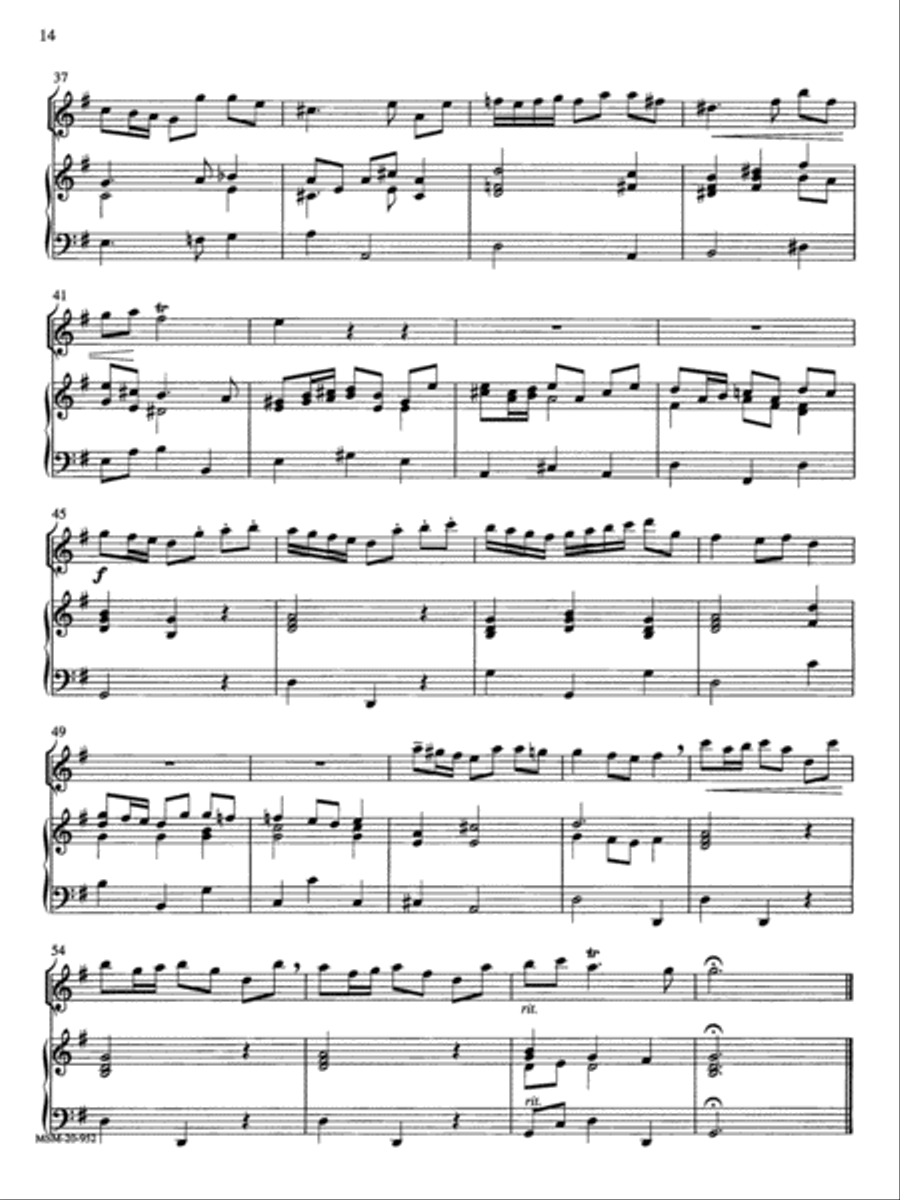 Moderato (from Sonata in G for Flute) Flute scores gallery preview page 3