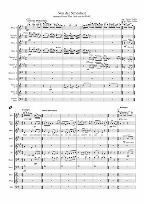 Von der Schoenheit (from Mahler's "Das Lied von der Erde")