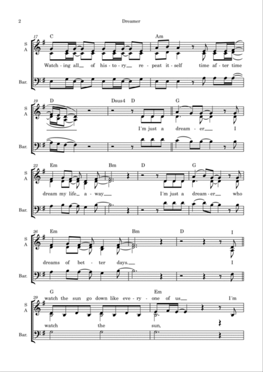 Dreamer 3-Part scores gallery preview page 2
