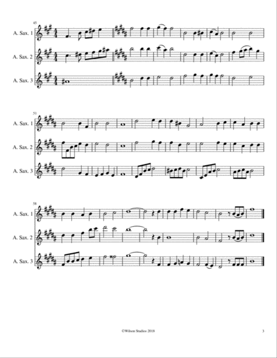 Fairest Lord Jesus Woodwind Trio scores gallery preview page 3