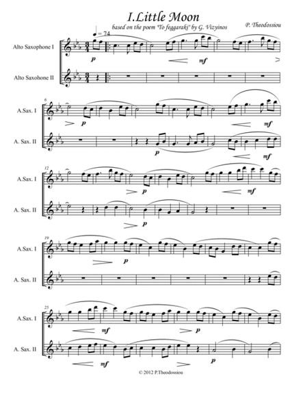 "Six Children Songs", for sax trio