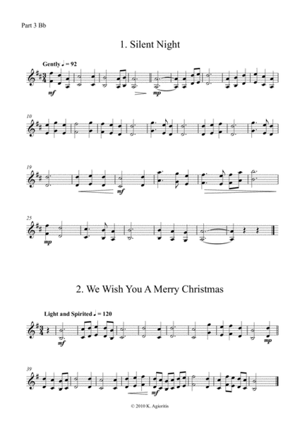 Carols for Four (or more) - Fifteen Carols with Flexible Instrumentation - Part 3 - Bb Treble Clef