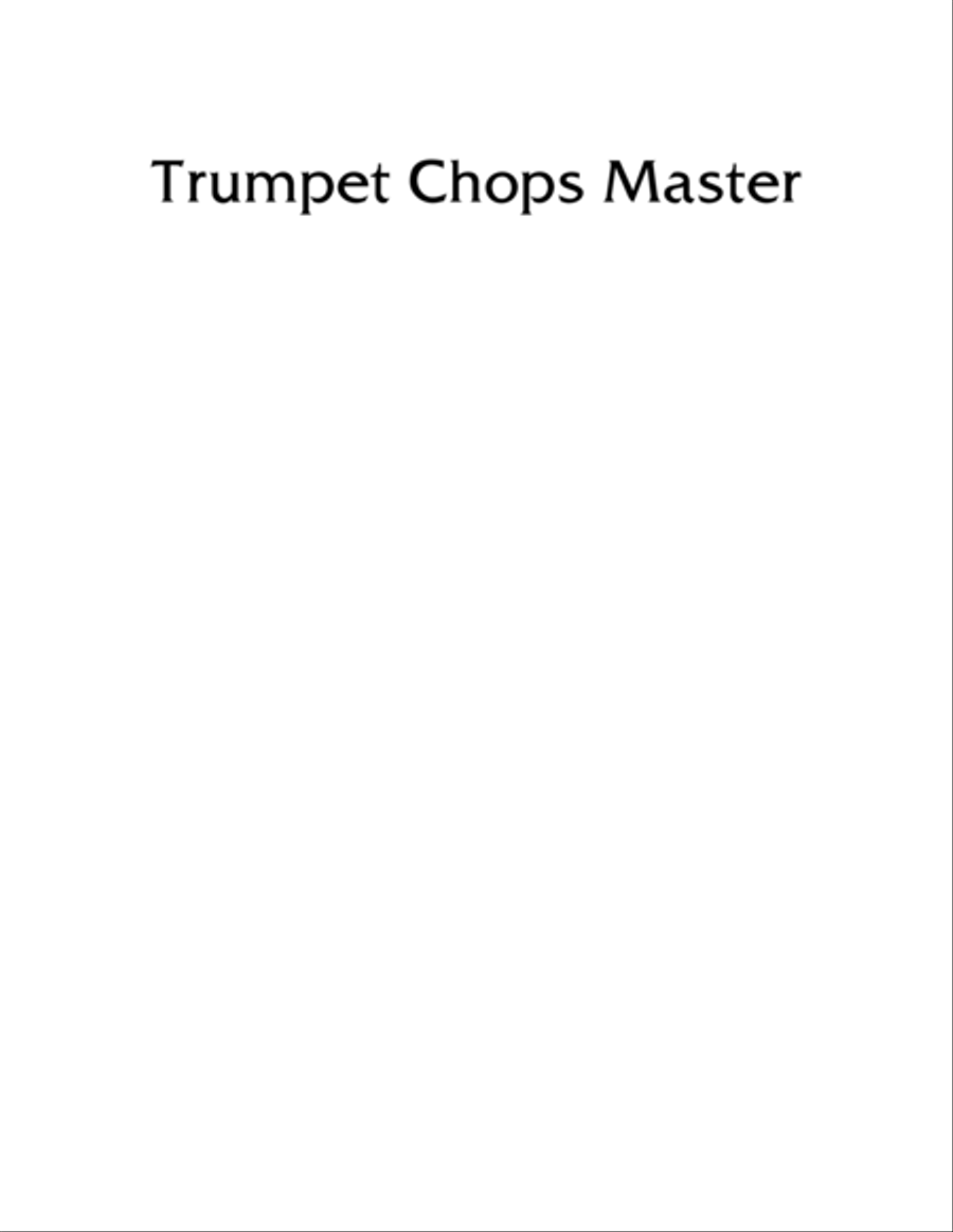 Trumpet Chops Master by Eddie Lewis