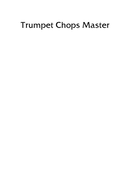 Trumpet Chops Master by Eddie Lewis