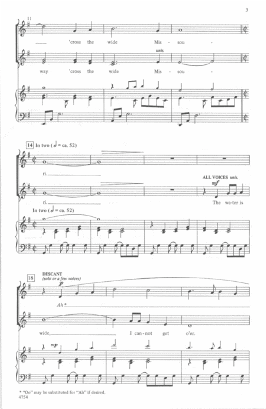 'Cross the Wide Missouri 'Cross the Wide Missouri Women's Choir scores gallery preview page 3