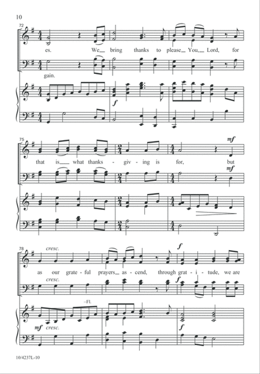 We Bring Thanksgiving We Bring Thanksgiving 4-Part scores gallery preview page 10