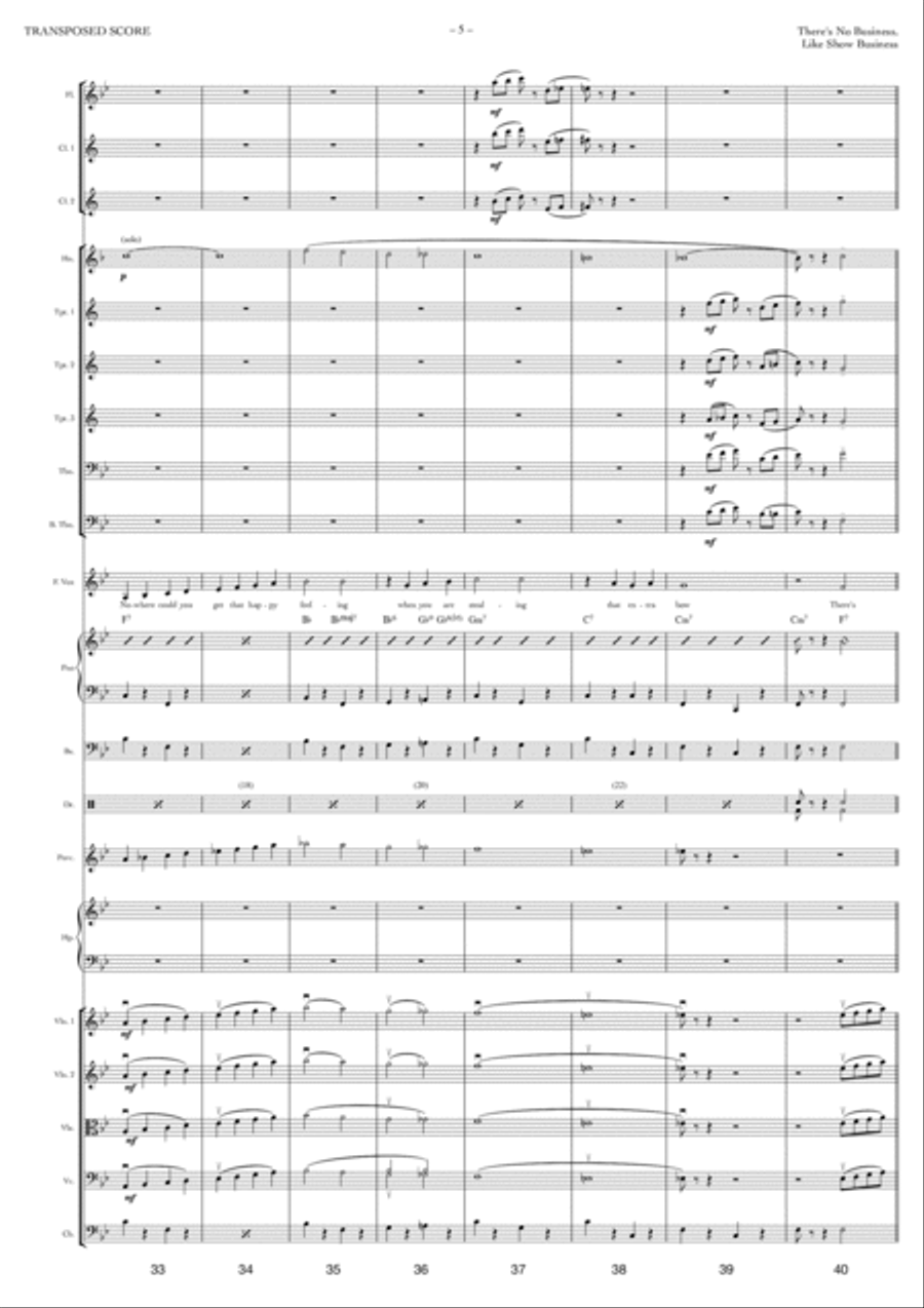 There's No Business Like Show Business Full Orchestra scores gallery preview page 5