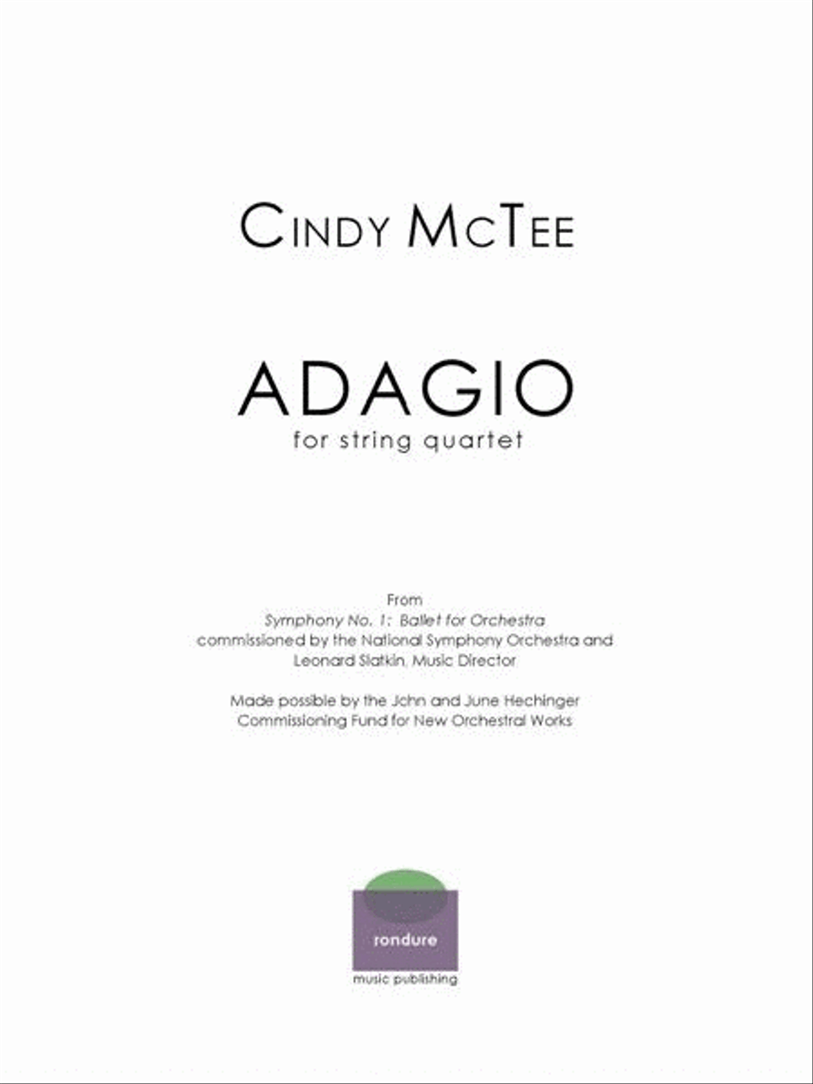 Adagio (score and parts) String Quartet scores gallery preview page 1