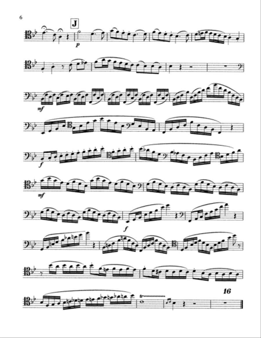 Mozart Bb Clarinet Concerto op. 622 for Bassoon B-Flat Clarinet scores gallery preview page 6
