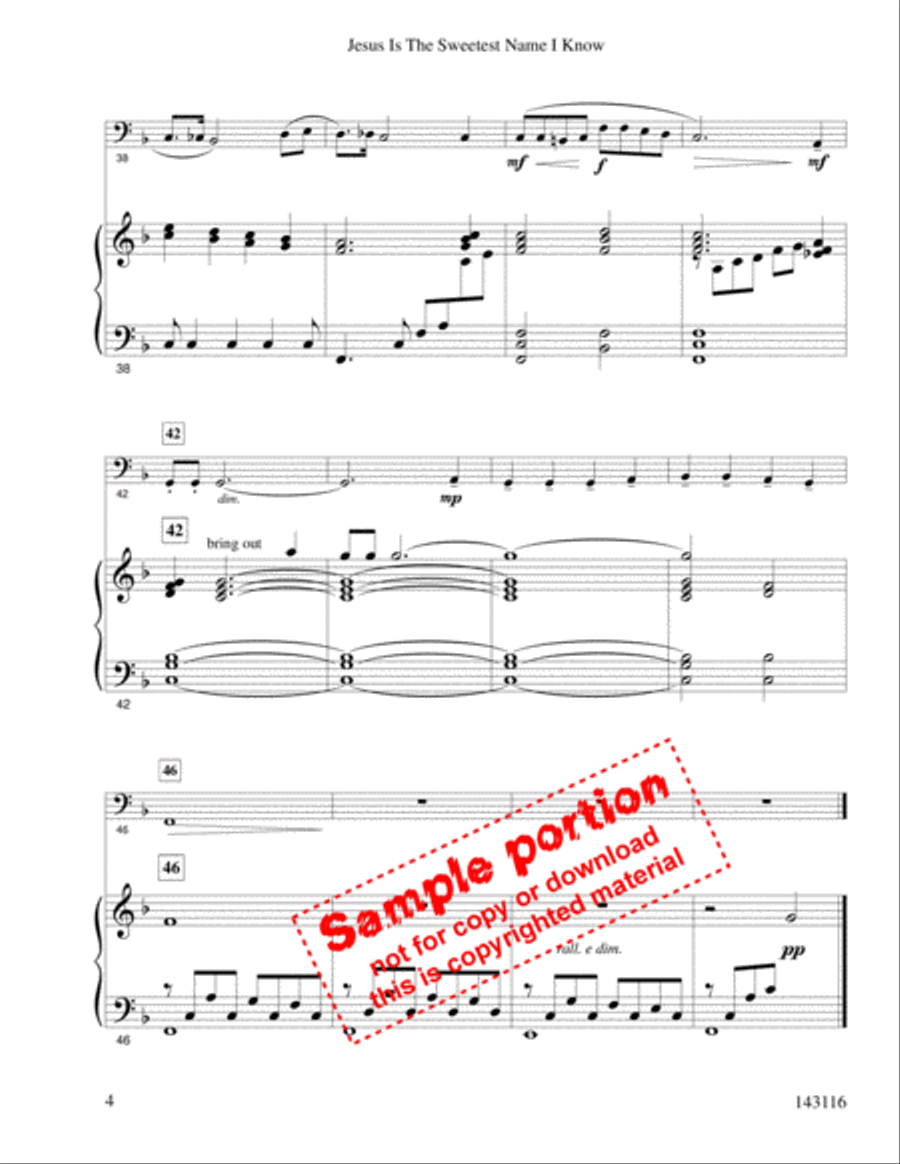 Jesus Is The Sweetest Name I Know Trombone scores gallery preview page 5
