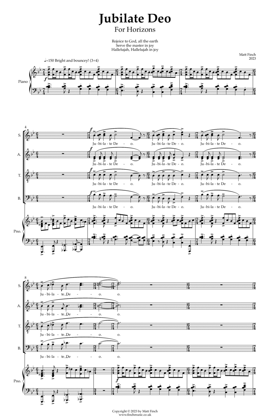 Jubilate Deo Divisi scores gallery preview page 1